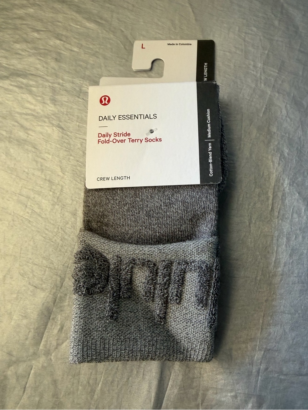 NWT Daily Stride Fold-Over Terry Socks